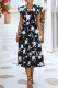 Sweet Print Without Belt V Neck A Line Dresses