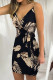 Sexy Print Patchwork V Neck Sling Dress Dresses