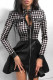Sweet Elegant Solid Patchwork Mandarin Collar A Line Dresses