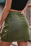 Casual Street Solid Pocket Regular Straight Solid Color Bottoms