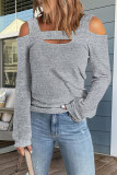 Casual Simplicity Solid Solid Color Square Collar Tops