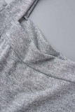 Casual Simplicity Solid Solid Color Square Collar Tops