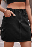 Casual Street Solid Pocket Regular Straight Solid Color Bottoms