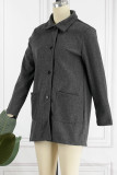 Casual Solid Solid Color Mandarin Collar Outerwear