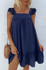 Casual Vacation Solid Flounce Square Collar A Line Dresses