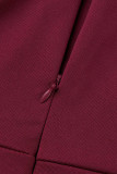 Sweet Elegant Solid Backless Slit Scarf Collar A Line Dresses