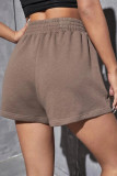 Sportswear Simplicity Solid Pocket Solid Color Loose High Waist Straight Solid Color Bottoms