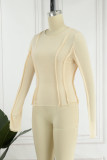 Casual Simplicity Solid Solid Color O Neck Tops