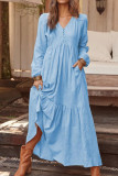 Casual Simplicity Solid Solid Color O Neck Irregular Dress Dresses