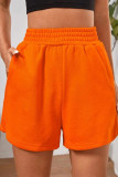 Sportswear Simplicity Solid Pocket Solid Color Loose High Waist Straight Solid Color Bottoms