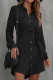 Casual Solid Frenulum Turndown Collar A Line Dresses