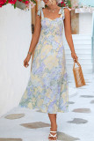 Sweet Elegant Solid Bandage Square Collar A Line Dresses