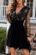 Sexy Elegant Patchwork V Neck A Line Dresses