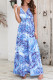 Sexy Vacation Floral Contrast V Neck A Line Dresses