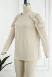 Casual Solid Solid Color O Neck Tops