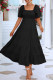 Casual Simplicity Solid Solid Color Square Collar A Line Dresses