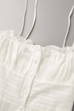 Sexy Simplicity Solid Flounce Solid Color Square Collar Sling Dress Dresses