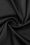 Elegant Solid Flounce V Neck Irregular Dress Dresses