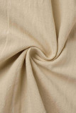 Sweet Simplicity Solid Buckle Solid Color V Neck A Line Dresses