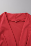 Elegant Solid Color Mandarin Collar Outerwear