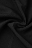 Elegant Solid Pocket Straight High Waist Wide Leg Solid Color Bottoms