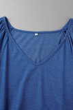 Casual Solid Solid Color V Neck T-Shirts