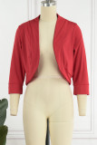 Elegant Solid Color Mandarin Collar Outerwear