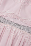 Elegant Solid Lace V Neck Cake Skirt Dresses