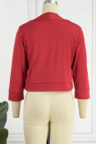 Elegant Solid Color Mandarin Collar Outerwear