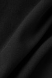 Elegant Solid Pocket Straight High Waist Wide Leg Solid Color Bottoms