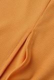 Elegant Solid Backless U Neck A Line Dresses