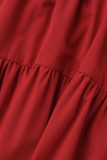 Elegant Simplicity Solid Backless Solid Color Square Collar Sling Dress Dresses