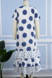 Casual Dot Patchwork Printed Dress Dresses