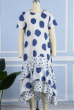 Casual Dot Patchwork Printed Dress Dresses