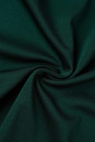 Elegant Solid Flounce V Neck Irregular Dress Dresses