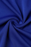 Elegant Solid Flounce V Neck Irregular Dress Dresses