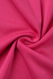 Elegant Solid Flounce V Neck Irregular Dress Dresses