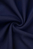 Elegant Solid With Belt Solid Color O Neck A Line Dresses