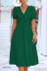 Sweet Elegant Solid Solid Color V Neck A Line Short Sleeve Dress