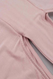 Sexy Solid Bandage Hollowed Out Oblique Collar Wrapped Skirt Dresses
