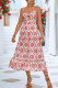 Bohemian Print Patchwork U Neck A Line Dresses