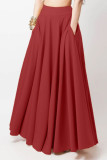 Casual Simplicity Solid Pocket Loose High Waist Type A Solid Color Bottoms