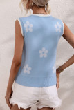 Casual Simplicity Geometric Patchwork V Neck Tops