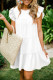 Sweet Simplicity Solid Flounce One Step Skirt Short Sleeve Dress