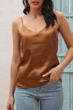 Sexy Street Solid Backless V Neck Tops