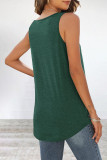 Casual Simplicity Solid Fold O Neck Tops
