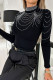 Casual Street Solid Hot Drill Half A Turtleneck Tops