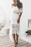 Sexy Elegant Off the Shoulder Short Sleeve Two Pieces