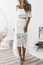 Sexy Elegant Off the Shoulder Short Sleeve Two Pieces