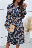 Celebrities Elegant Print Buckle A Line Dresses